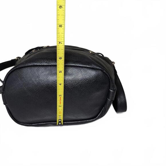 Forever 21 Black Leather Bucket Bag with Adjustable Strap - Picture 6 of 9